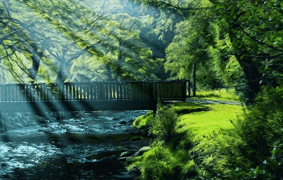 Nature Painting - Irish Mist - Impressionism by Georgiana Romanovna