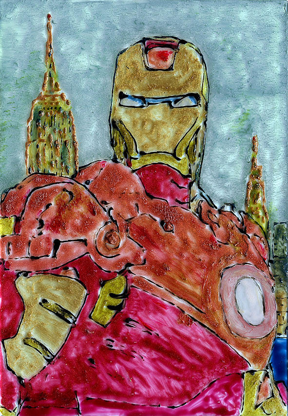 Iron Man Painting by Phil Strang