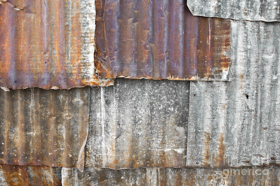 Architecture Photograph - Iron weathering a variety of wall by Chavalit Kamolthamanon