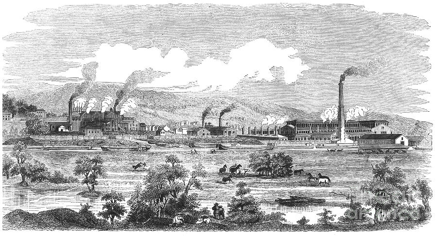City Photograph - Iron Works, 1855 by Granger