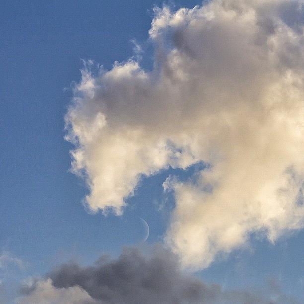 Is That Cloud About To Eat The Moon? Photograph by Carl Milner