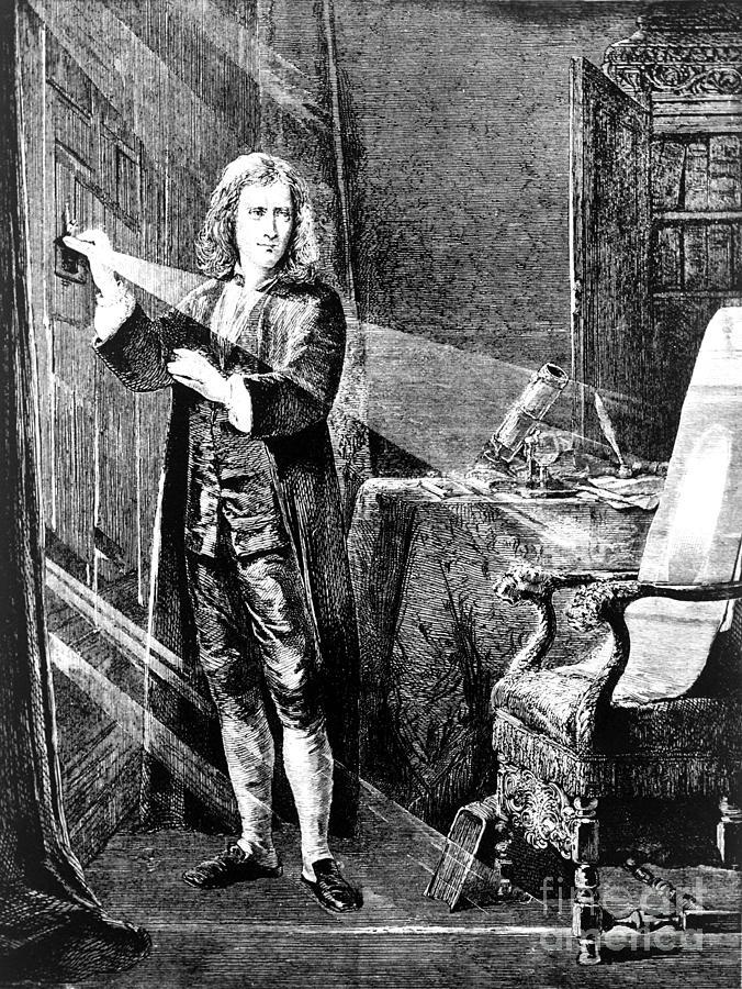 Isaac Newton, Ray Of Light Photograph by Omikron