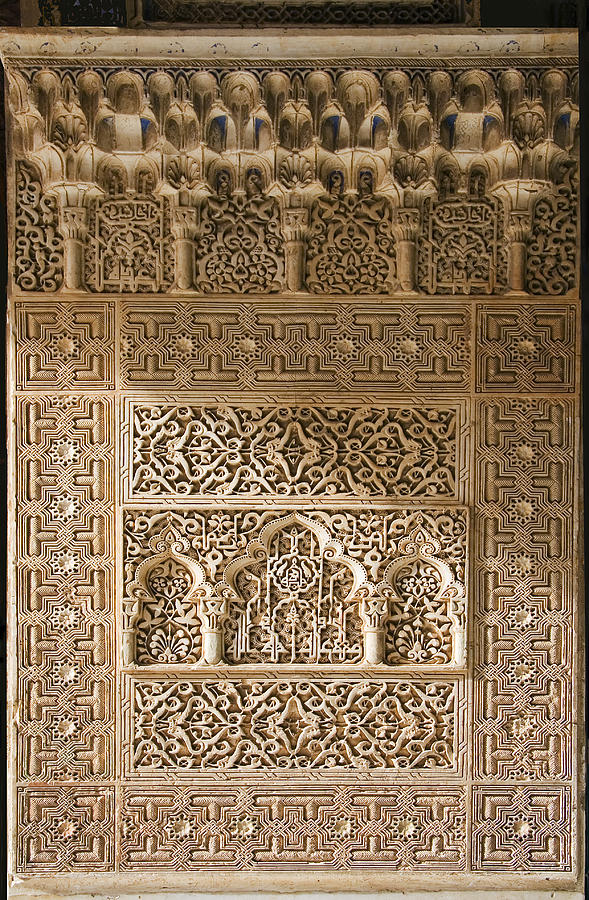 Islamic Carvings, Alhambra, Spain Photograph by Sheila Terry