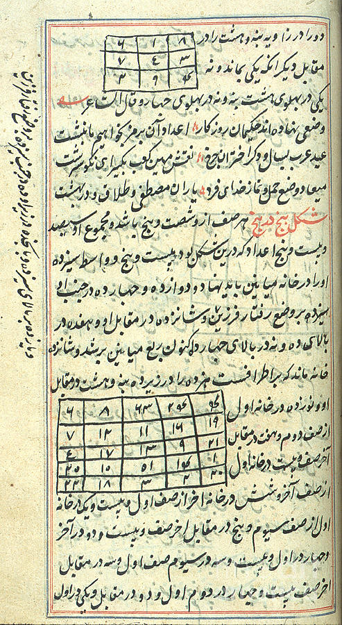 Islamic Magic Squares, 18th Century Photograph by Science Source