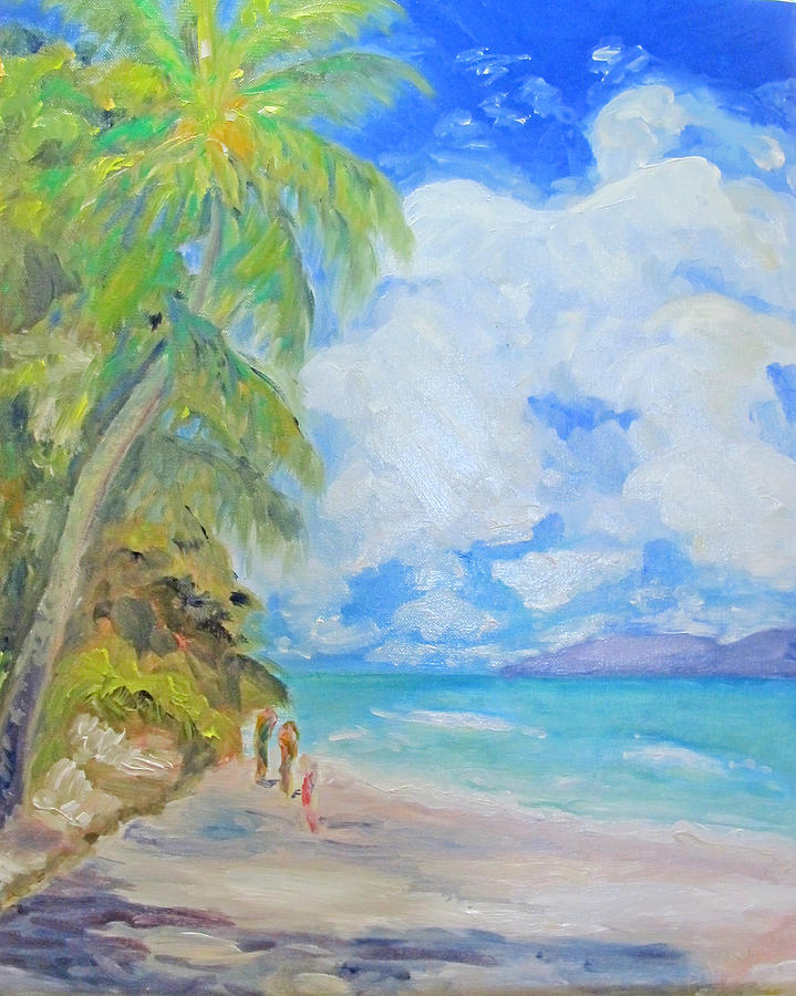 Island Beach Painting by Barbara Anna Knauf