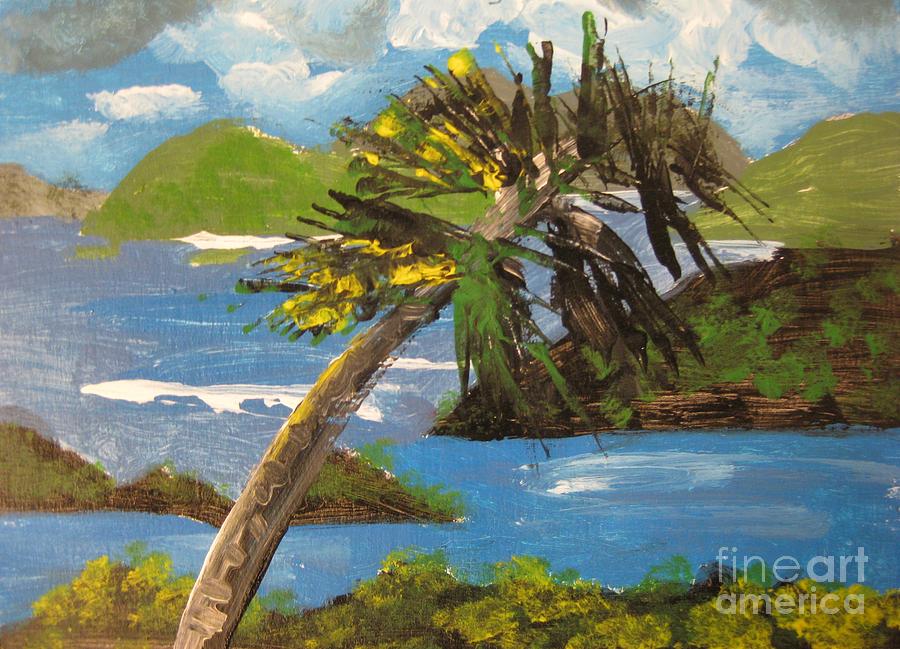 Landscape Painting - Island Peace by Judy Via-Wolff