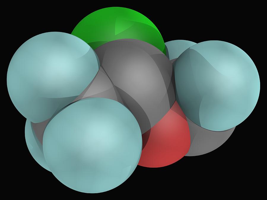 Isoflurane Molecule Photograph by Laguna Design