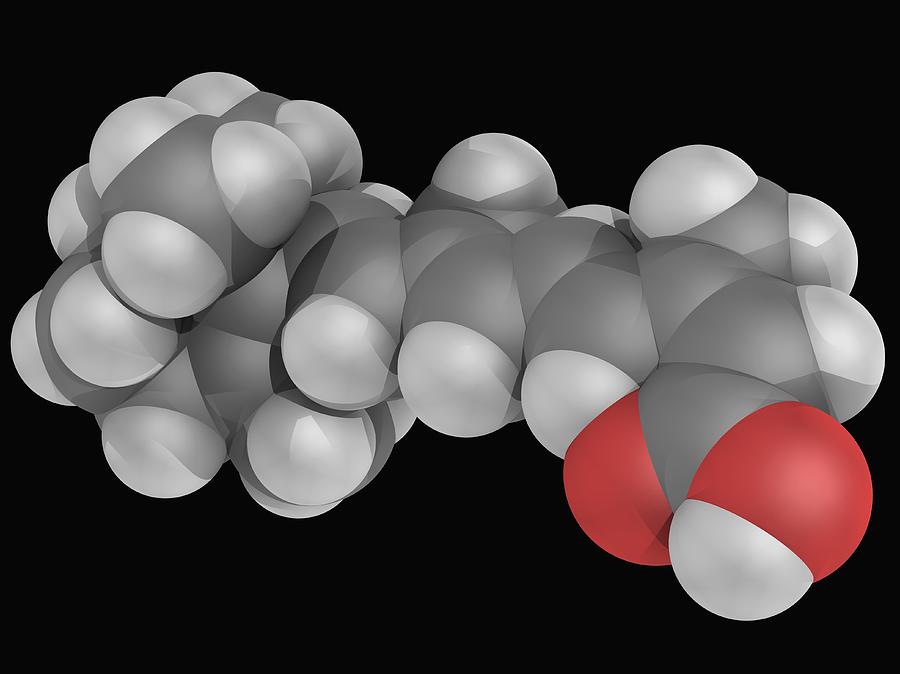 Pattern Digital Art - Isotretinoin Drug Molecule by Laguna Design