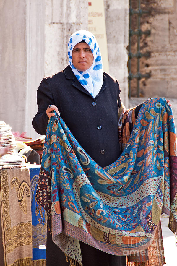 Istanbul - Woman Vendor Photograph by Bob and Nancy Kendrick