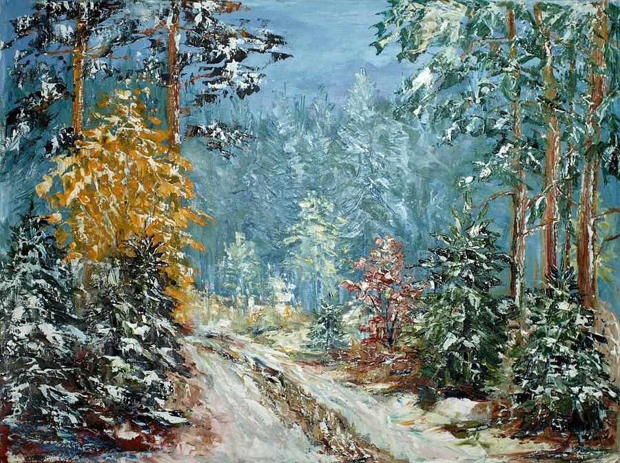 Tree Painting - It is snowing - 1 by Stanislav Zhejbal