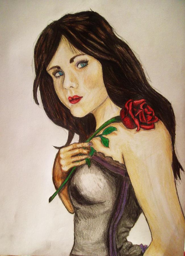 Rose Drawing - It started with a rose by Brittany Frye