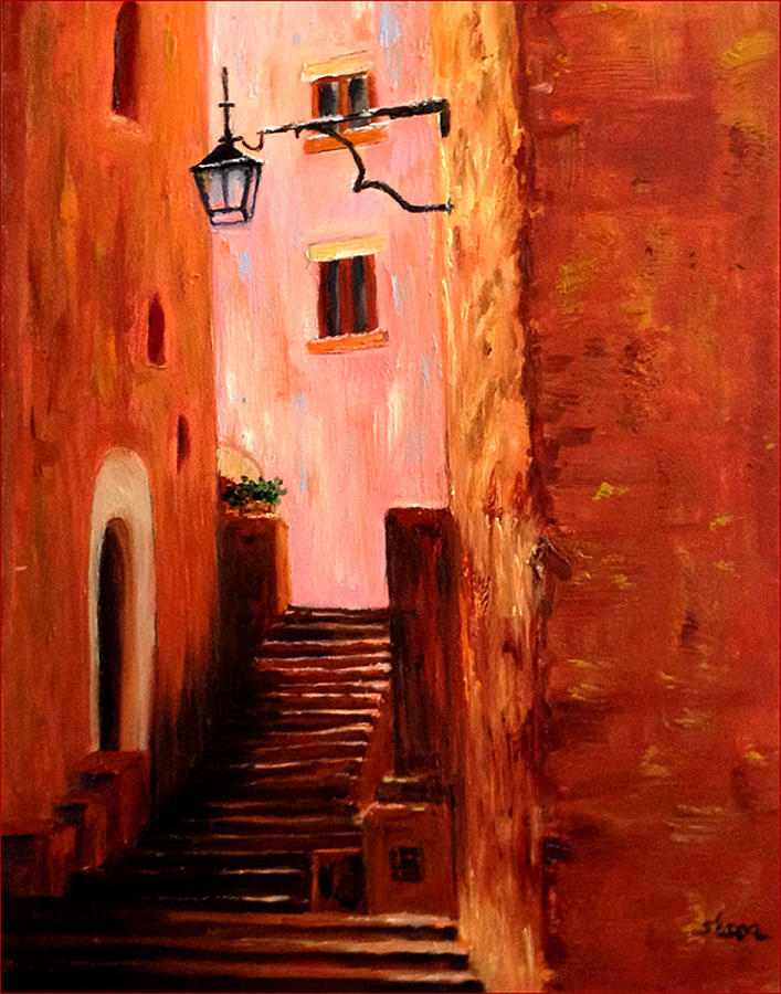 Italian Alley Painting by Suzzanna Frank