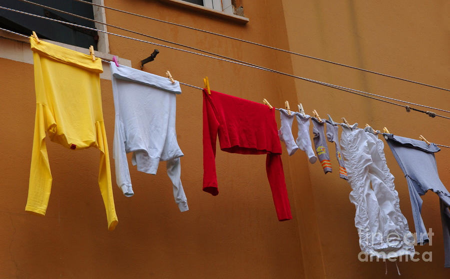 Italian Clothes Dryer Photograph by Bob Christopher