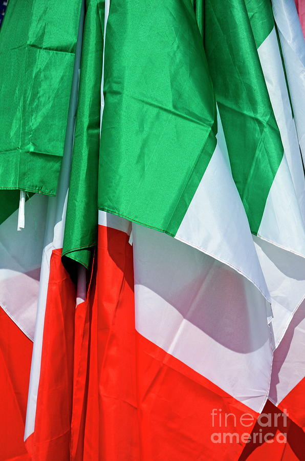 Italian flags Photograph by Sami Sarkis