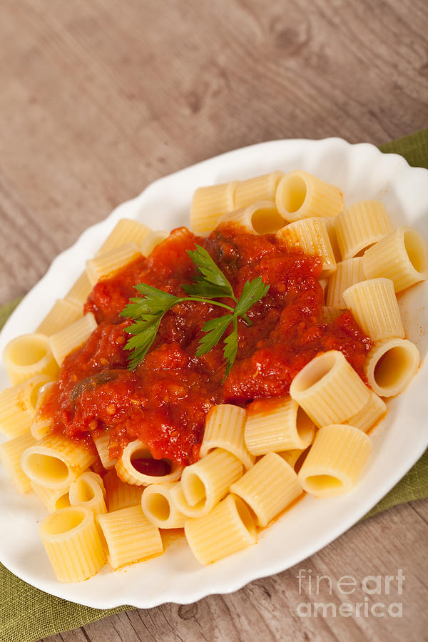 Tomato Photograph - Italian pasta by Sabino Parente