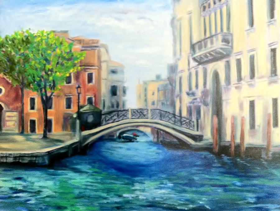 Landscape Painting - Italian River Ride by Joan Bohls