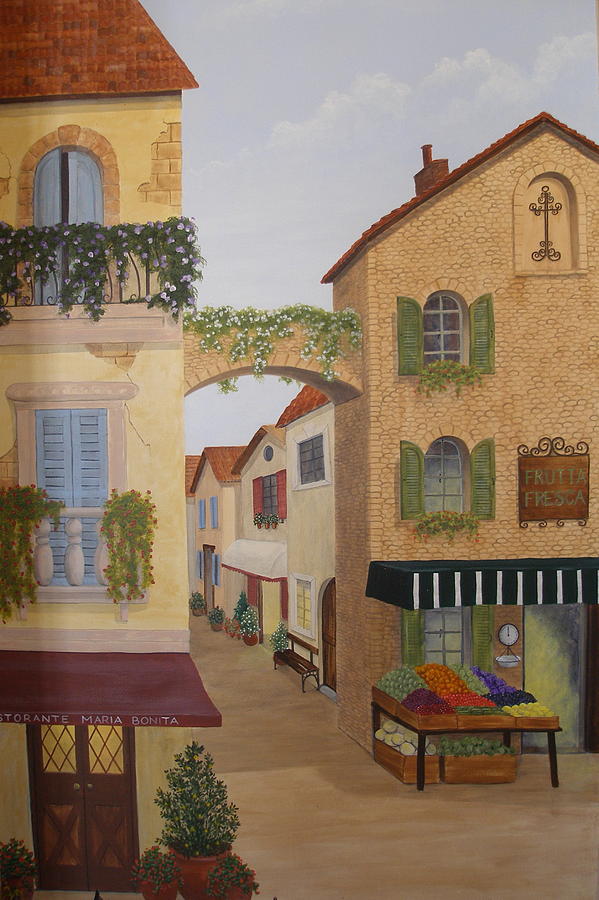 City Painting - Italian Street. by Stephanie Conroy