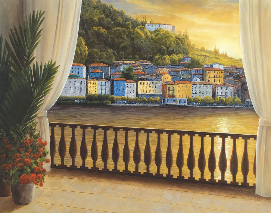 Italian View Painting by Diane Romanello