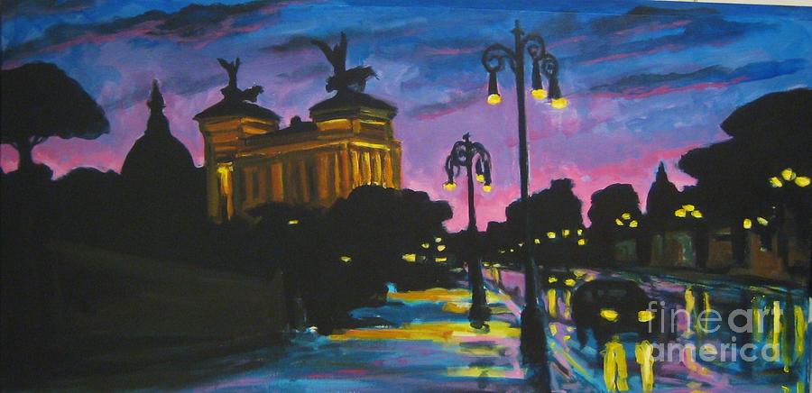 Sunset Painting - Italy at Sunset by John Malone