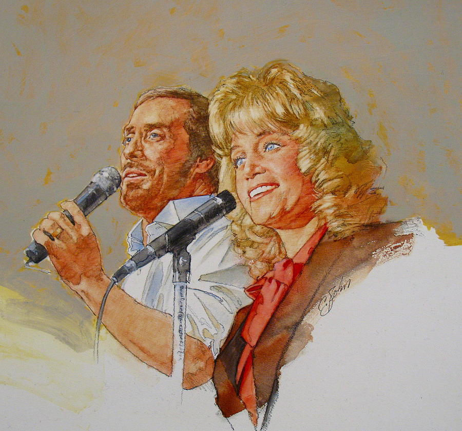 Its Country - 9 Lee Greenwood Barbara Mandrell Painting by Cliff Spohn
