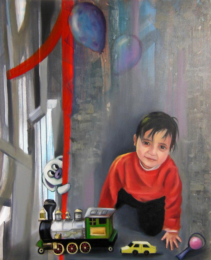 Toy Painting - Its PlayTime by Romi Soni