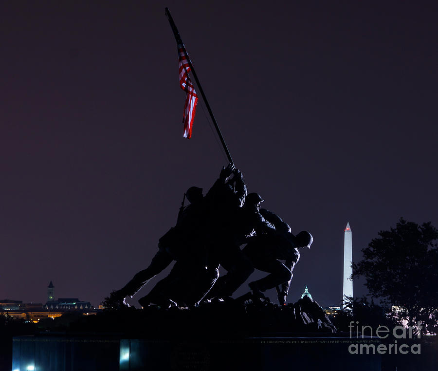 Capitol Building Photograph - Iwo Jima - 7463 by Chuck Smith