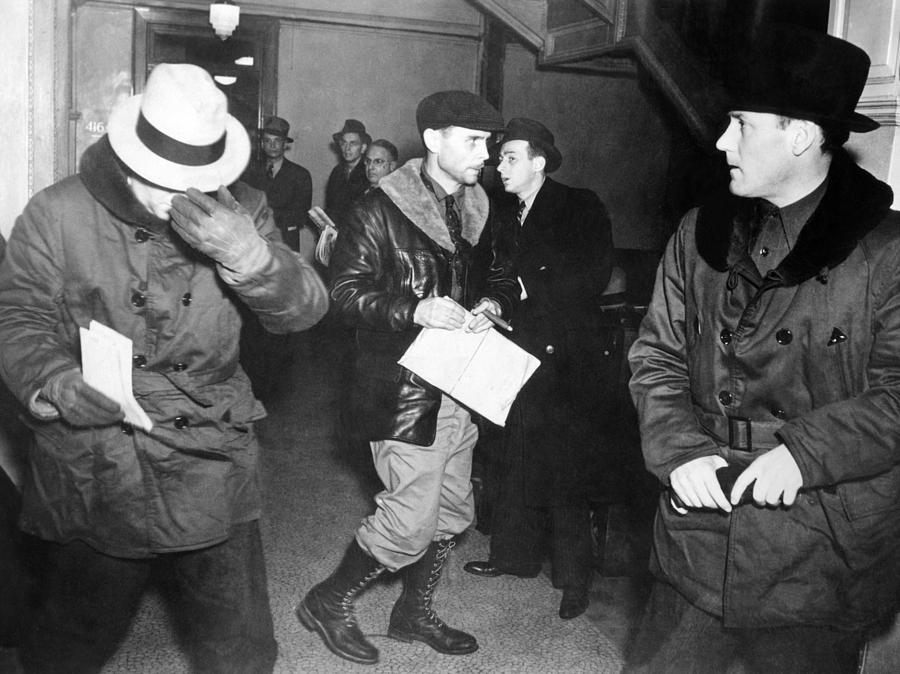 History Photograph - J. Edgar Hoover Arriving In St. Paul by Everett