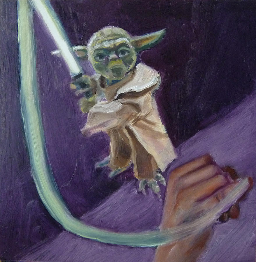 J is for Jedi Painting by Jessmyne Stephenson