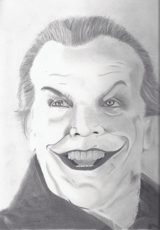 Jack Nicholson As The Joker Drawing by Felipe Robles