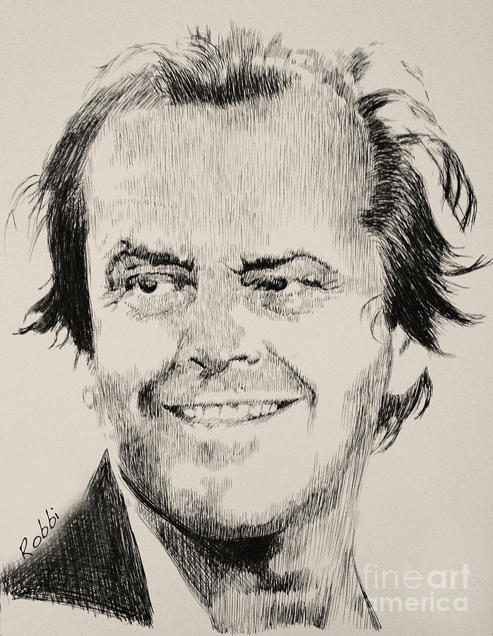 Jack Nicholson Drawing - Jack by Robbi  Musser