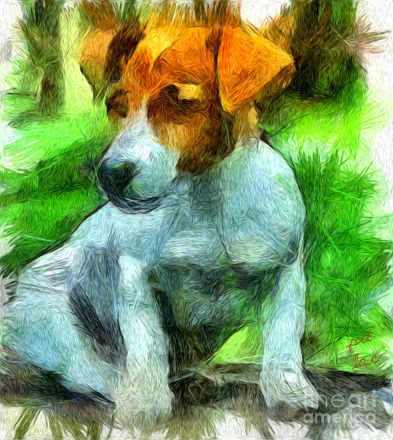 Jack Russell Pup Painting by Doggy Lips