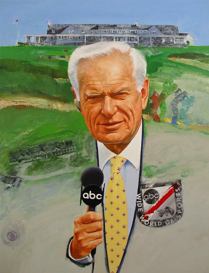 Jack Whitaker At Shinnecock US Open 1995 Painting by Cliff Spohn