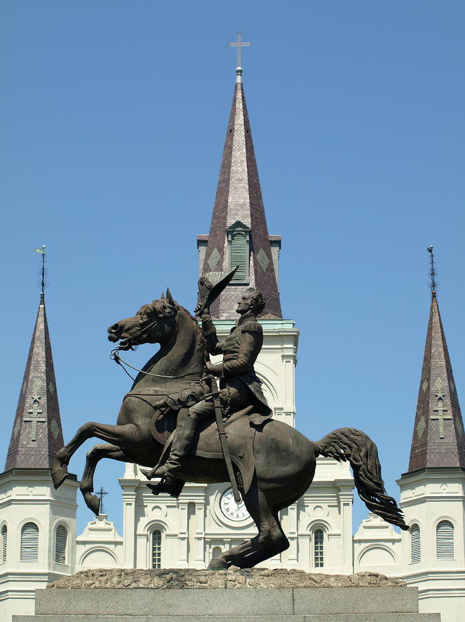 Jackson and the St. Louis Cathedral Photograph by Jeffrey Peterson