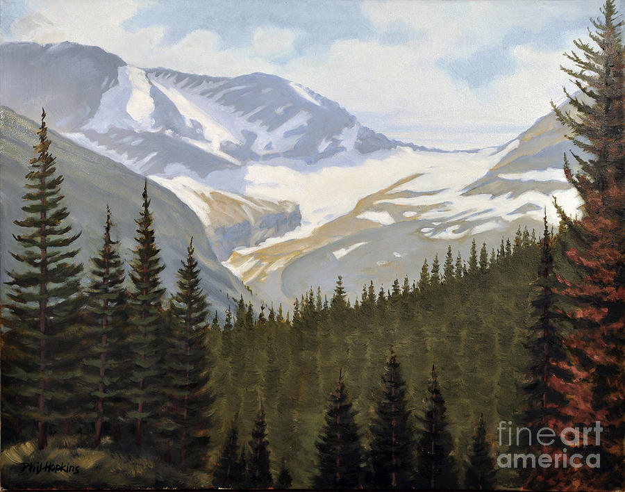Mountain Painting - Jackson Glacier by Phil Hopkins