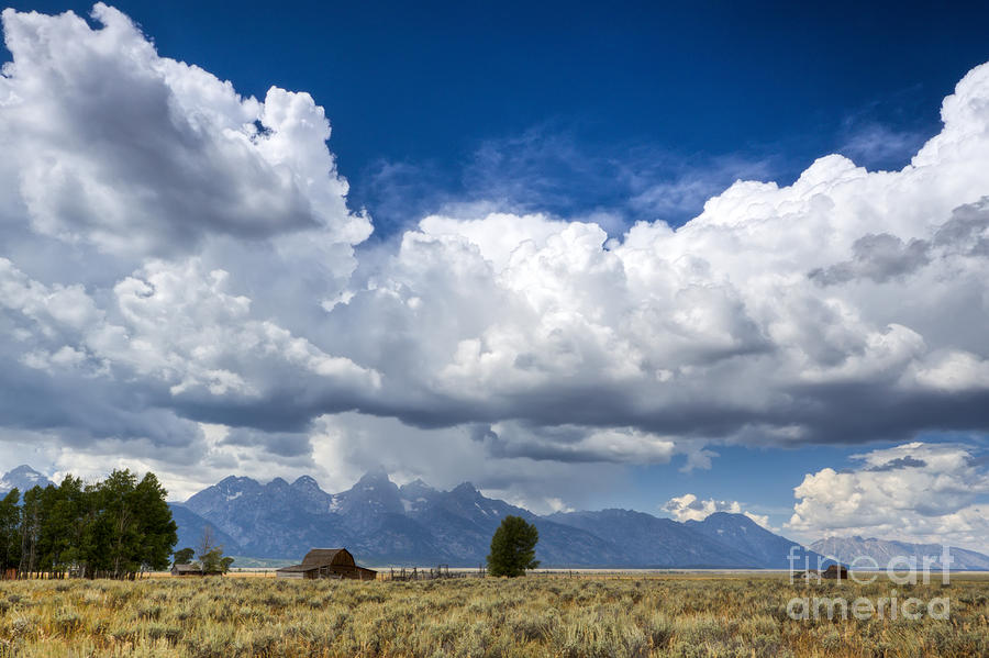 Jackson Hole Barn and Clouds Photograph by Dustin K Ryan