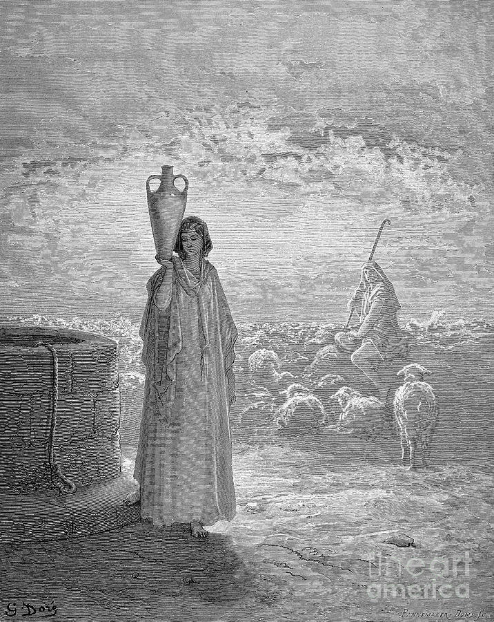 Jacob Tending Flock Drawing by Gustave Dore Jacob Tending Flock Drawing by Gustave Dore