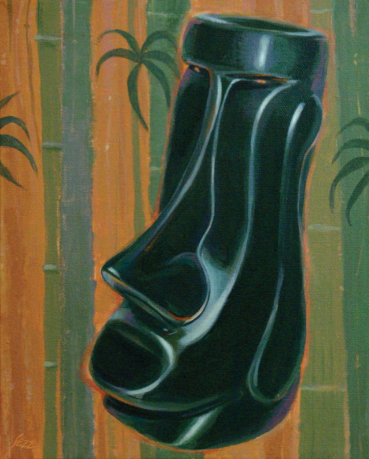 Moai Painting - Jade Moai by Shawn Shea