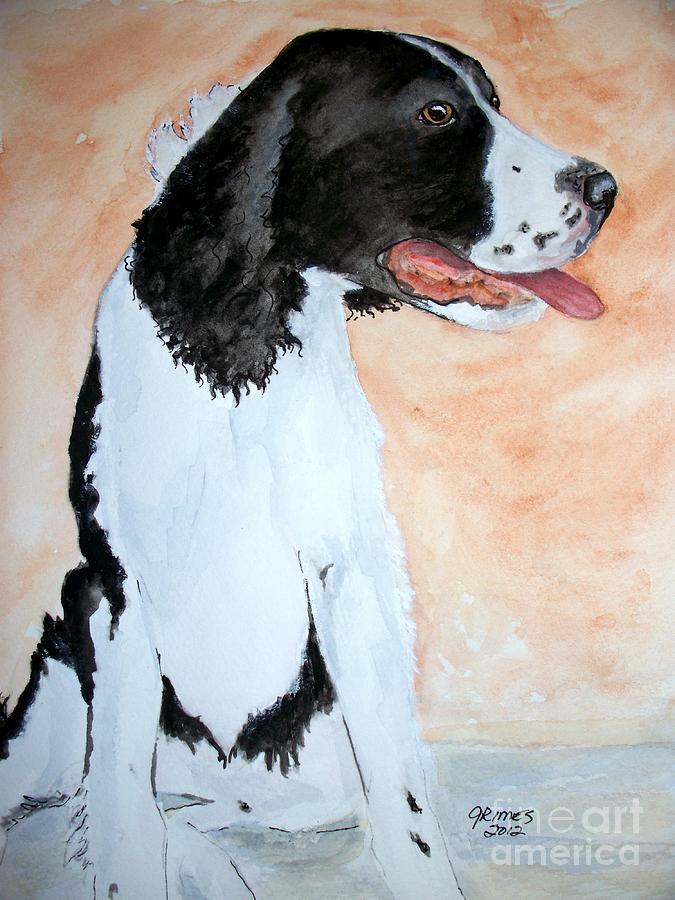 Jake 2 the wonder dog Painting by Carol Grimes