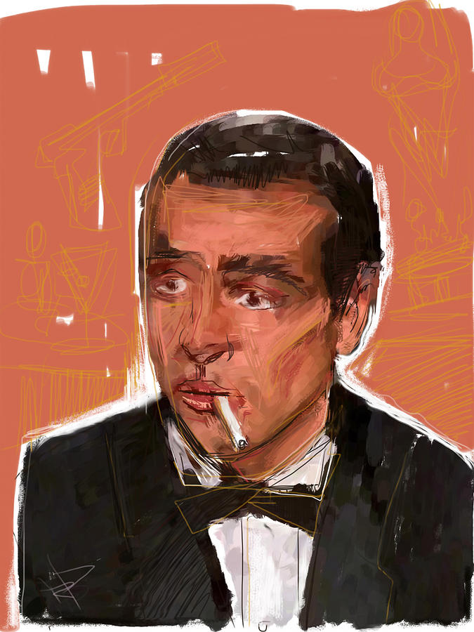 James Bond Mixed Media by Russell Pierce