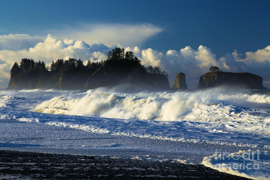 Olympic National Park Photograph - James Island Surf by Adam Jewell