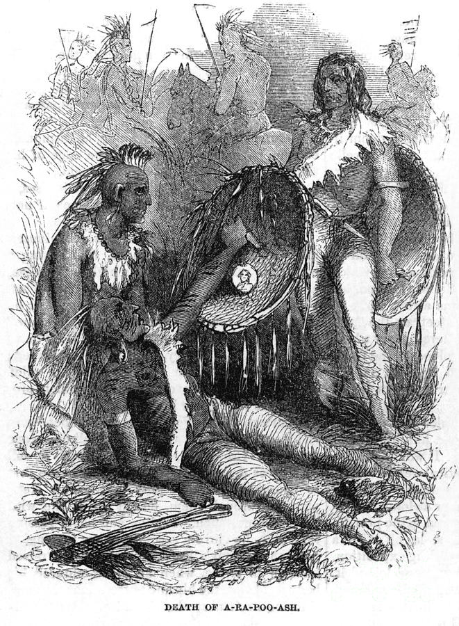 Crow Photograph - JAMES P. BECKWOURTH (1798-1867). American frontiersman. Beckwourth, right, named chief of the Crow Indians by the dying chief A-ra-poo-ash: wood engraving, 1856 by Granger