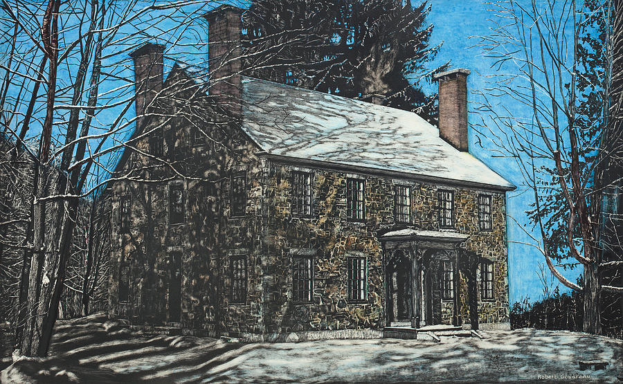 James Paul House in Durham NH Painting by Robert Goudreau