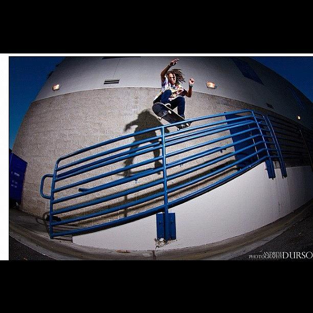Skateboard Photograph - @jamzfransz With A High F/s Boardslide by Andrew Durso