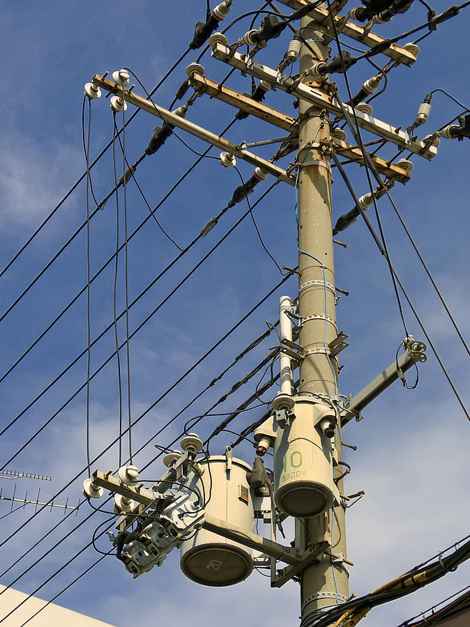 Japan Power Utility Pole Photograph by Daniel Hagerman