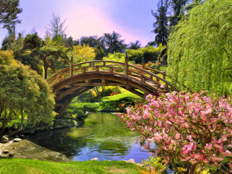 Japanese Garden Painting by Dominic Piperata