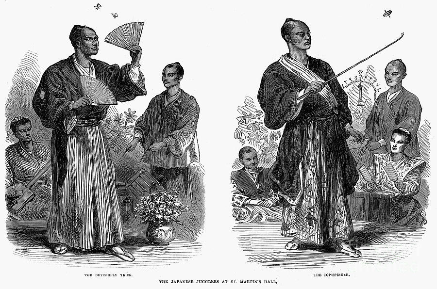 Japanese Jugglers, 1867 Photograph by Granger