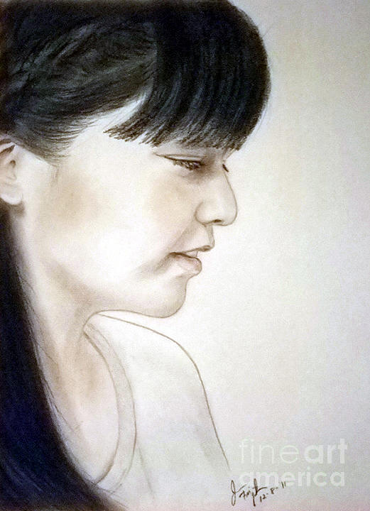 Japanese Singer Beautiful Natsukawa Rimi Drawing by Jim Fitzpatrick