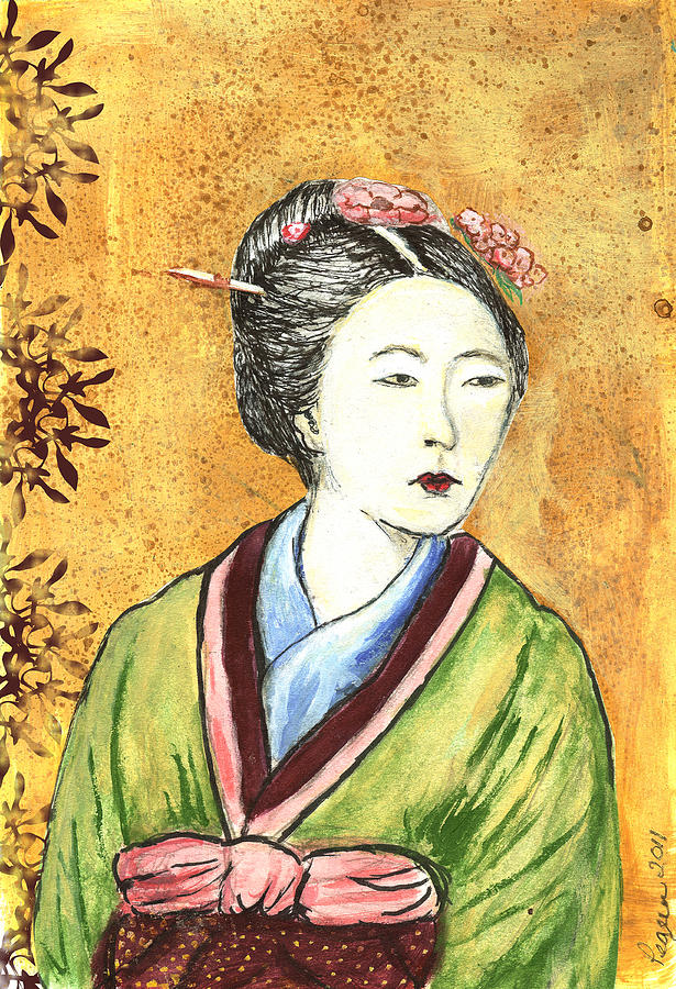 traditional japanese paintings of women