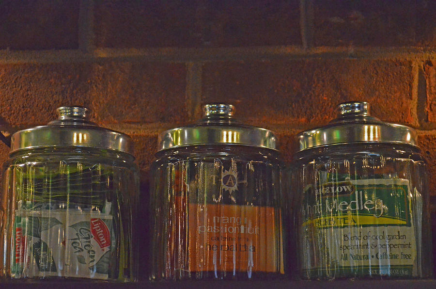 Jars of Assorted Teas Photograph by Sandi OReilly