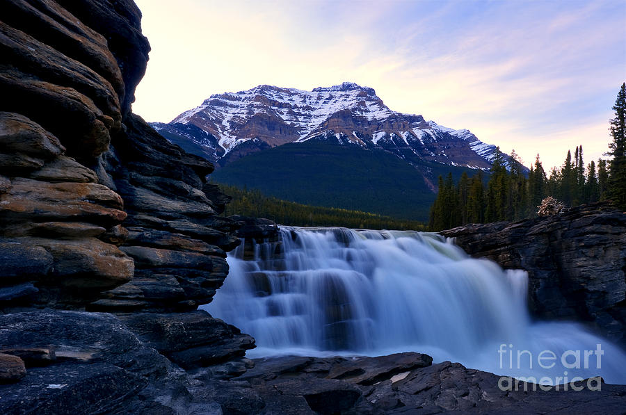 Jasper - Athabasca Falls Sunrise Photograph by Terry Elniski